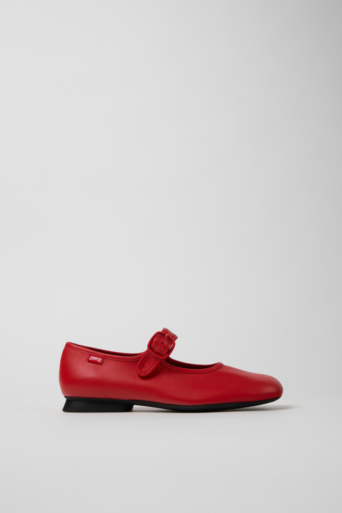 Casi Myra Bailarinas rojas de piel para mujer.