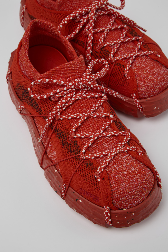 Close-up view of ROKU Red Sneaker for Women