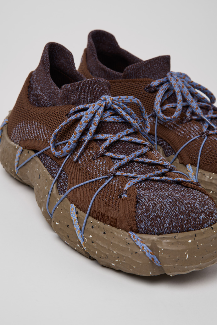 Close-up view of ROKU Brown/blue Sneaker for Women