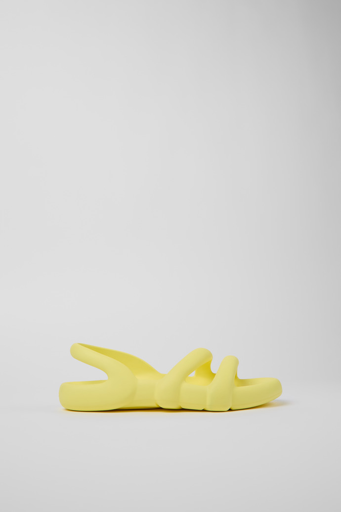 Side view of Kobarah Flat Yellow unisex Sandal
