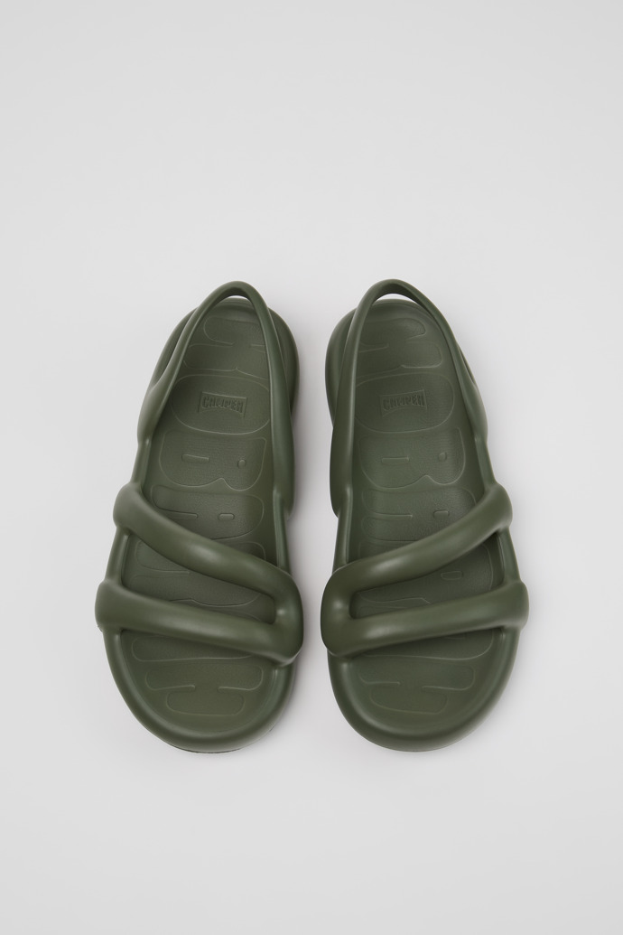 Kobarah Flat 女裝綠色涼鞋。