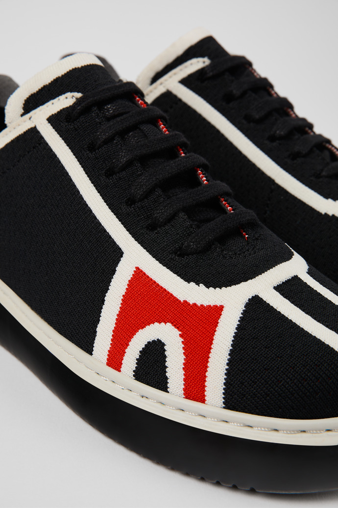 Close-up view of Runner K21 Black Textile Sneaker for Women