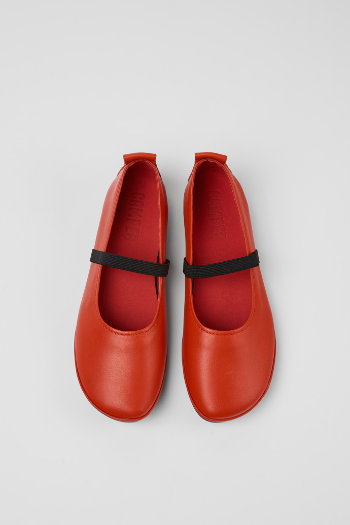 Right Rode leren Mary Jane-schoen voor dames