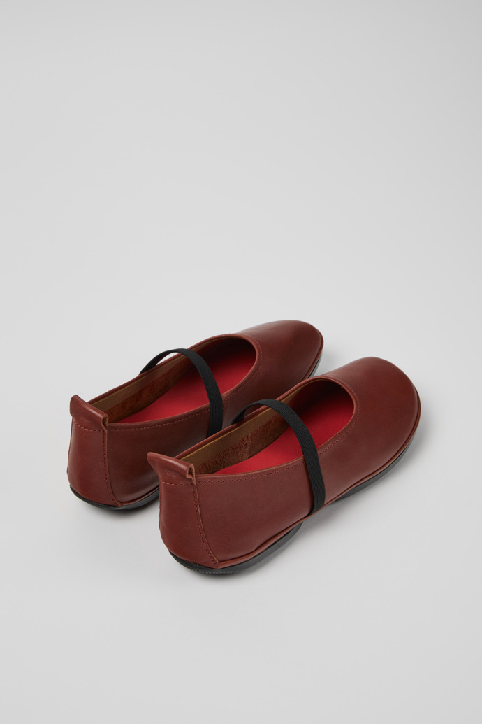 Back view of Right Red Leather Women's Shoes.