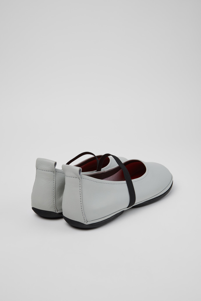Right Nina Ballerines en cuir grises Pour femme.