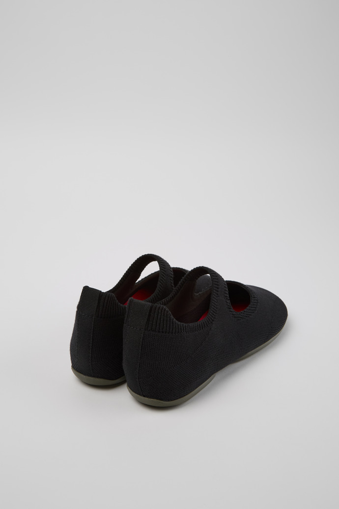 มุมมองด้านหลังของ Right Black Textile Women's Shoe.