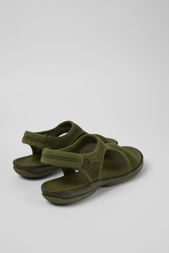 Back view of Right Green Textile/Leather Sandal for Women