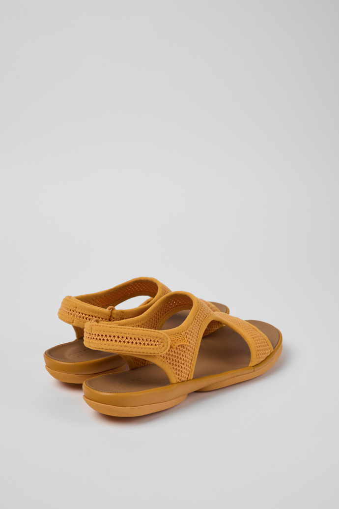 Back view of Right Orange Textile/Leather Sandal for Women