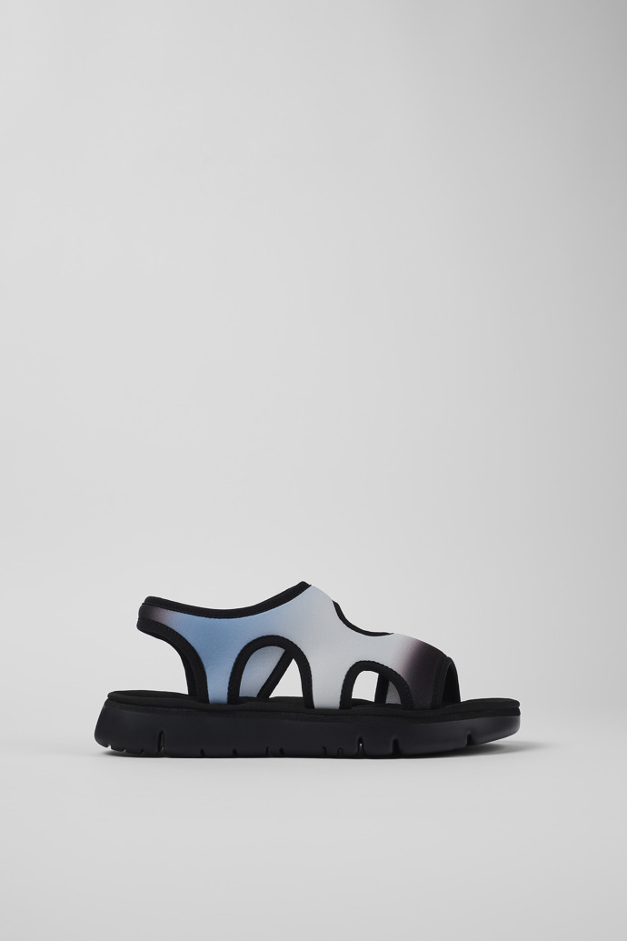 Side view of Oruga Multicolored Textile Sandal for Women