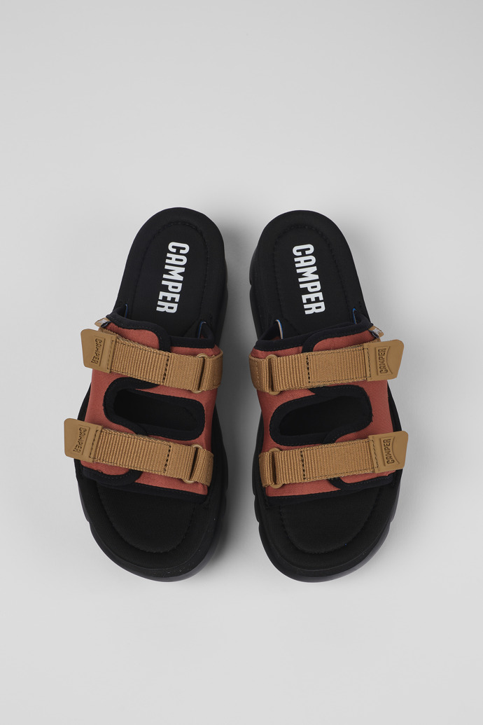 Overhead view of Oruga Up Multicolored Textile Slide for Women