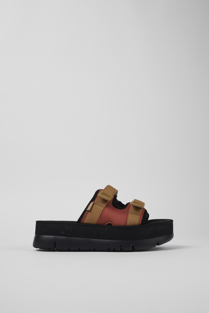 Side view of Oruga Up Multicolored Textile Slide for Women