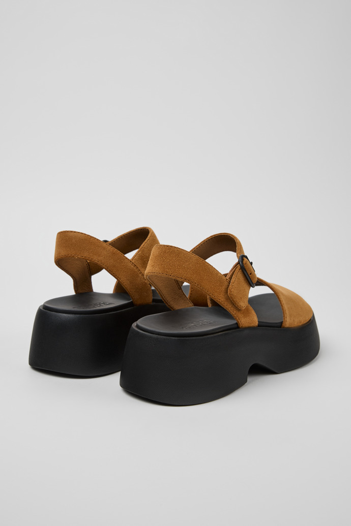 Back view of Tasha Brown Nubuck Sandals for Women.