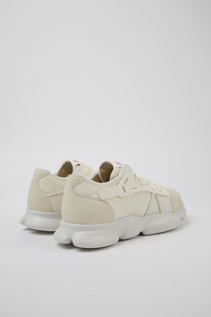 Back view of Karst Sorona® White textile sneaker for women