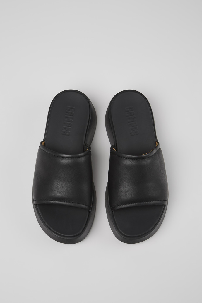 Tasha Mules en cuir noir pour femme