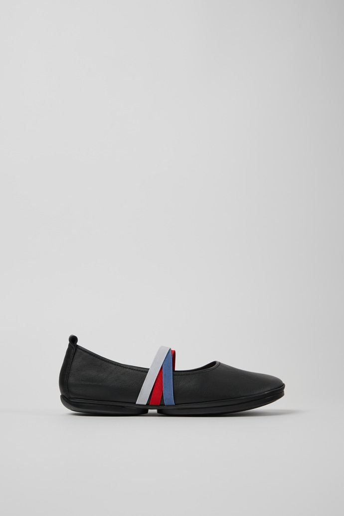 Twins Mocasini/Balerini din piele pentru femei, negru.