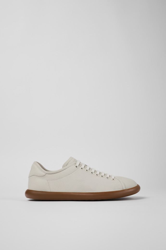 Image of Side view of Pelotas Soller White Leather Sneaker for Women