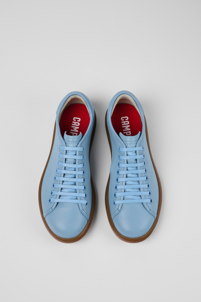 Pelotas Soller Sneaker de pell de color blau per a dona