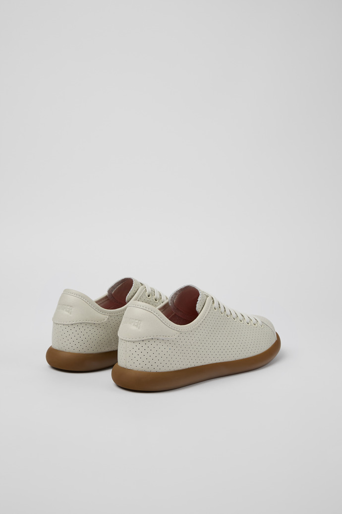 Back view of Pelotas Soller White Leather Sneaker for Women