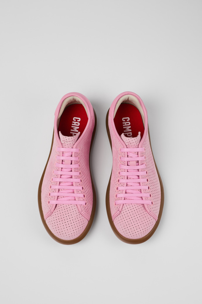 Pelotas Soller Różowe sneakersy damskie z nubuku i skóry