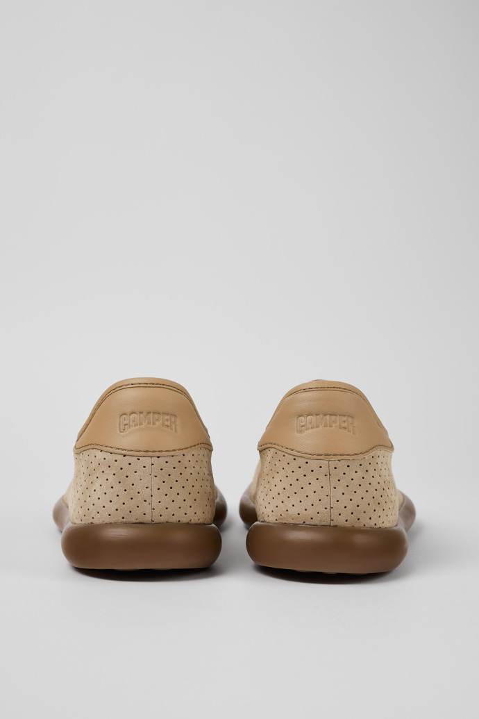 Pelotas Soller Μπεζ νουμπούκ/δερμάτινο καθημερινό παπούτσι για γυναίκες
