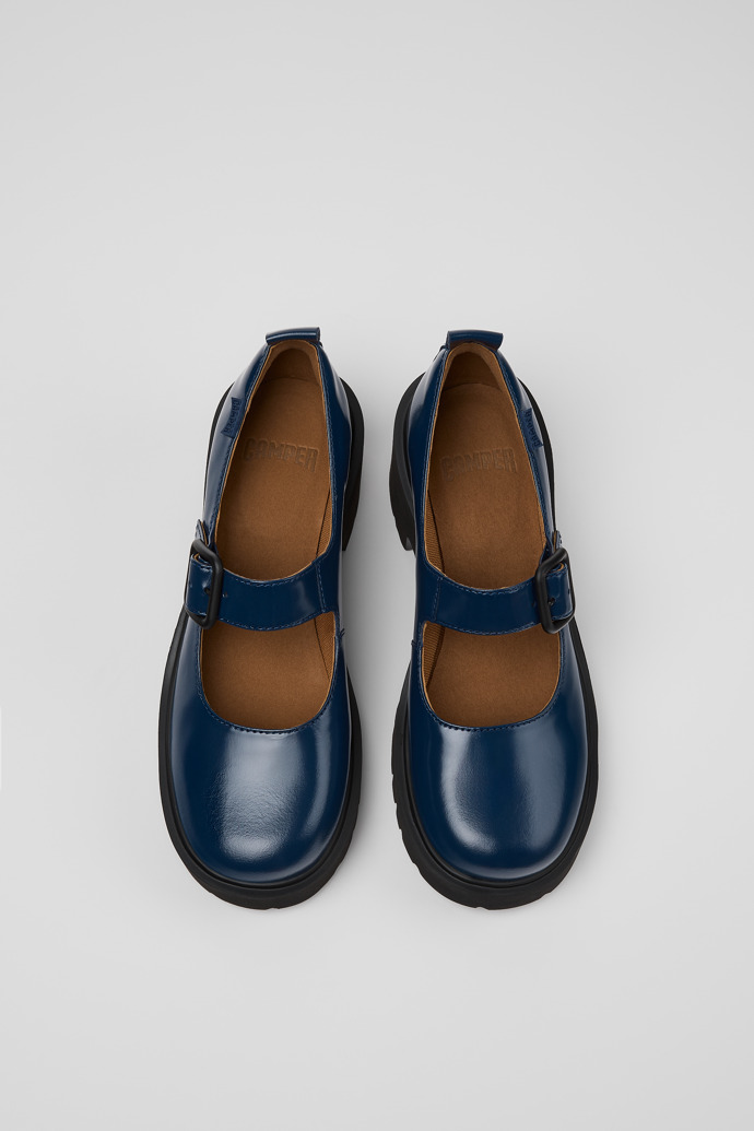 Milah Chaussures en cuir bleu pour femme.