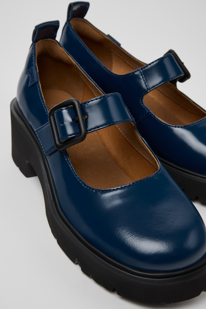 Milah Chaussures en cuir bleu pour femme.
