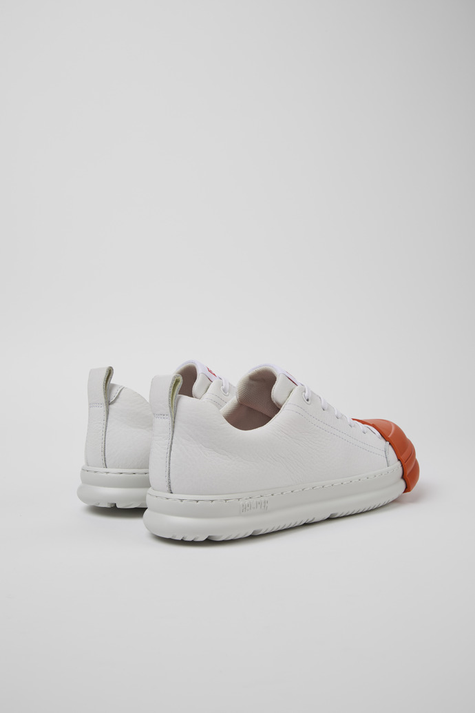 Back view of Junction Runner White leather sneakers for women