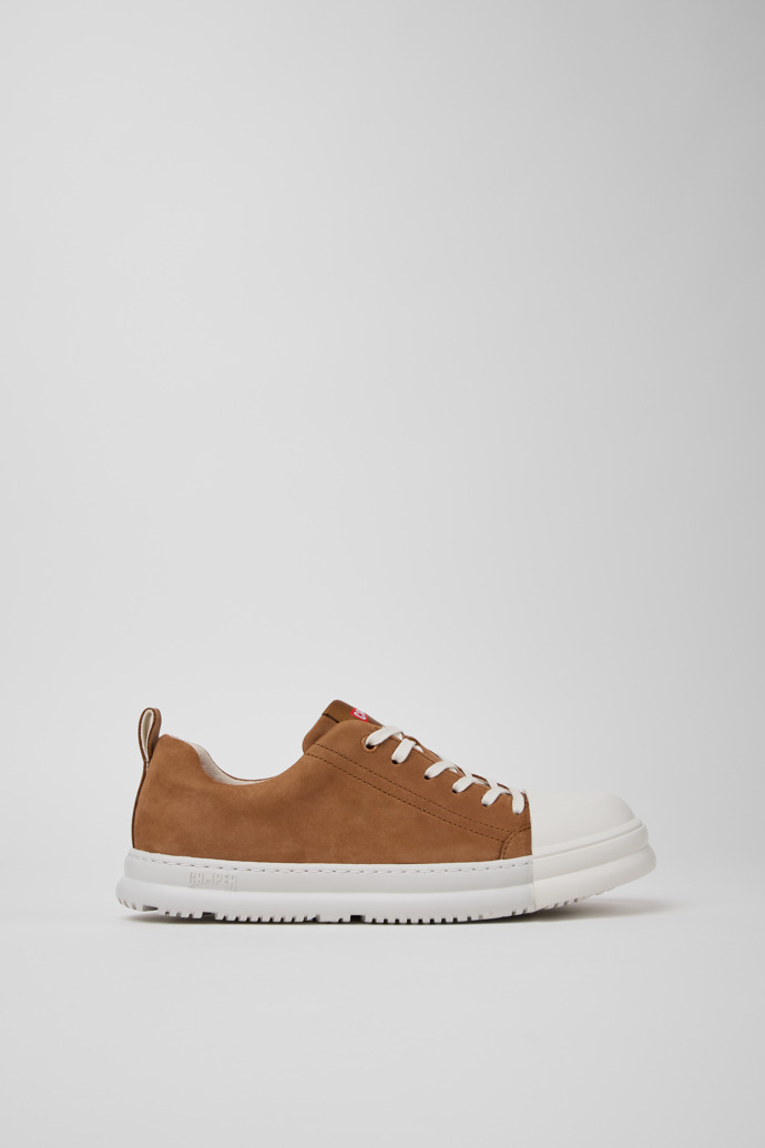 Side view of Junction Runner Brown Nubuck Sneakers for Women.