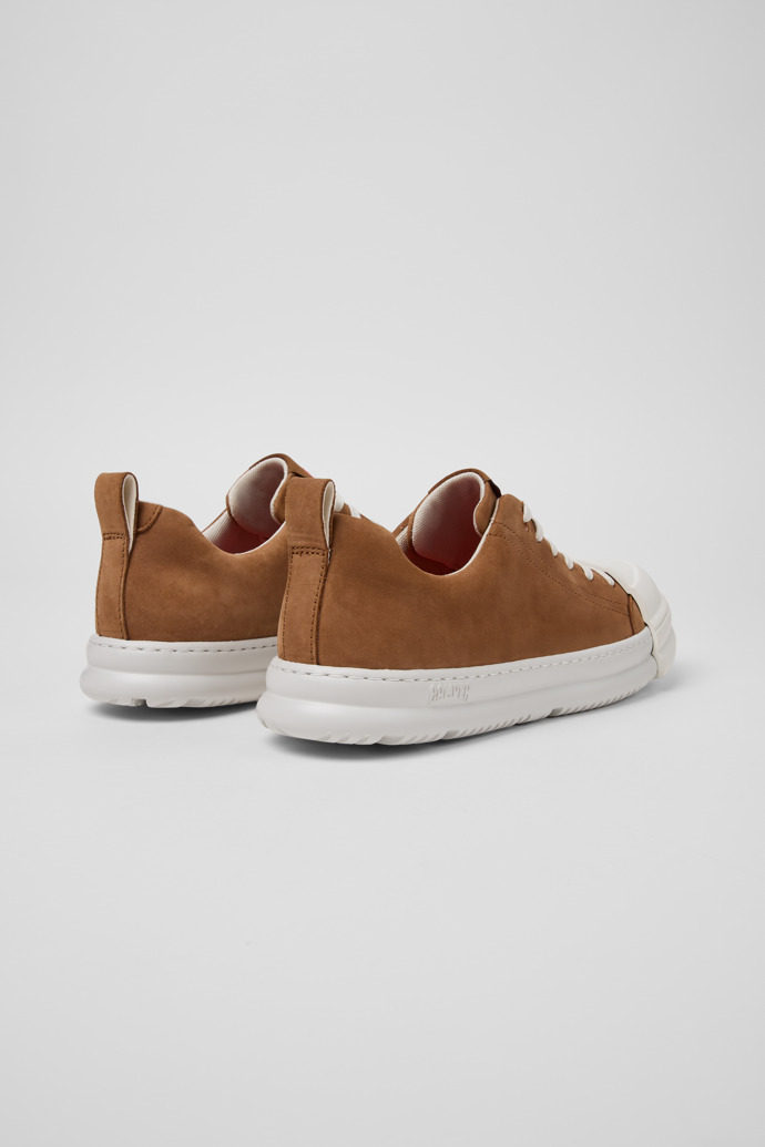 Back view of Junction Runner Brown Nubuck Sneakers for Women.