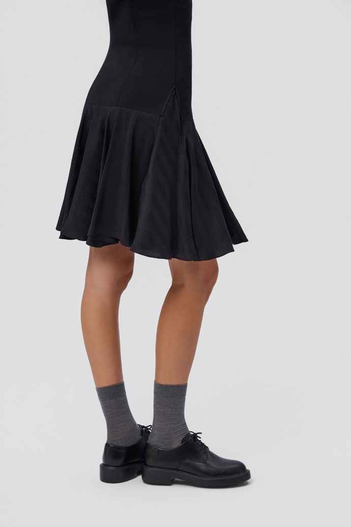 Dean Black Leather Shoes for Women.