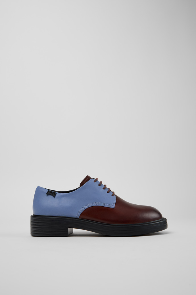 Side view of Twins Multicolor Leather Shoes for Women.