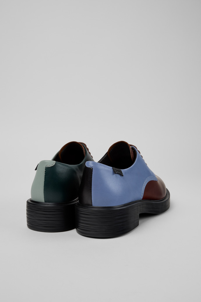 Back view of Twins Multicolor Leather Shoes for Women.
