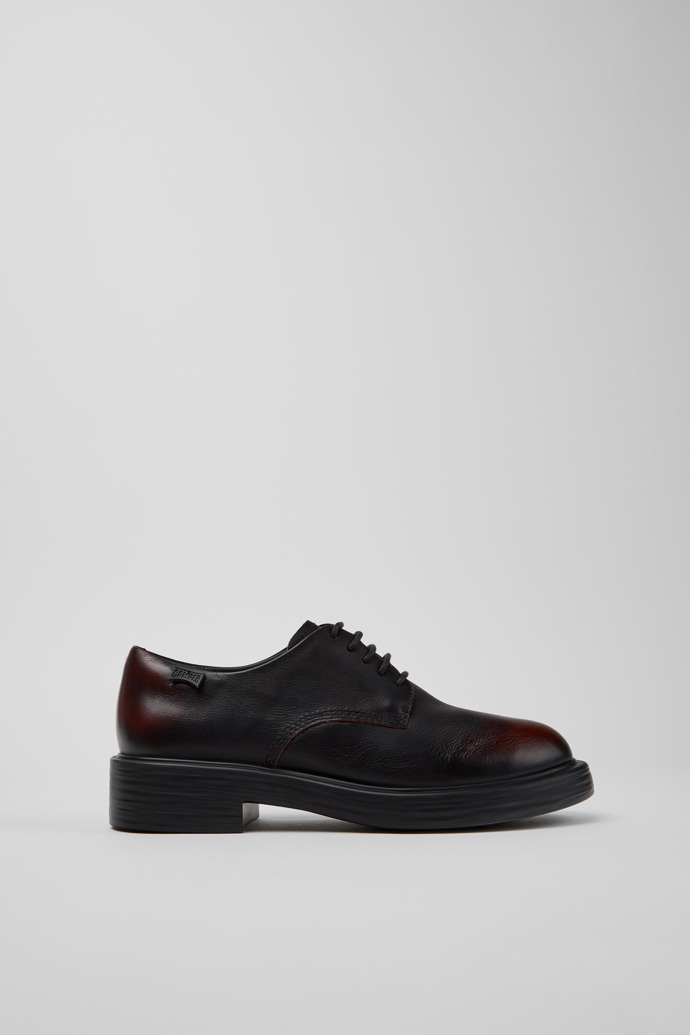 Dean Chaussures en cuir noires et bordeaux pour femme.