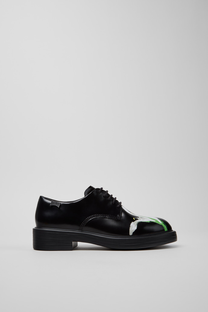 Twins Schwarze und weiße Lederschuhe für Damen.