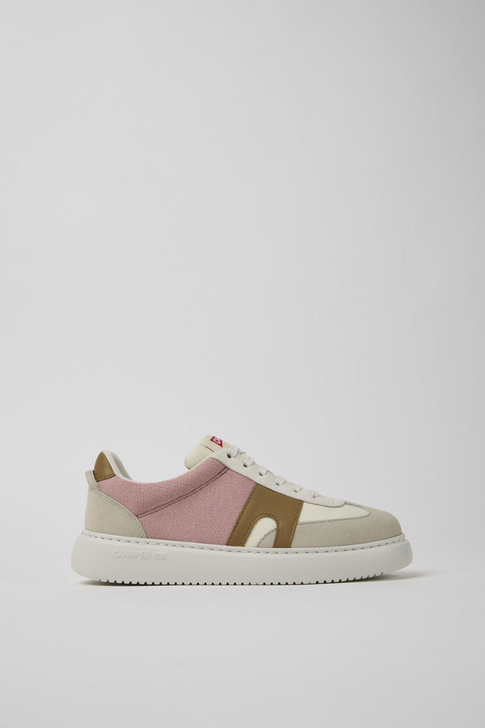 Image of Side view of Runner K21 Multicolored Textile and Nubuck Sneakers for Women