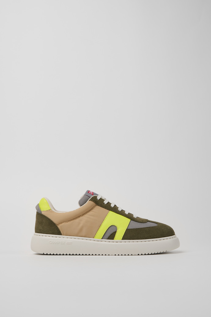 Side view of Runner K21 Sorona® Multicolor Recycled PET and Nubuck Women's Sneakers.