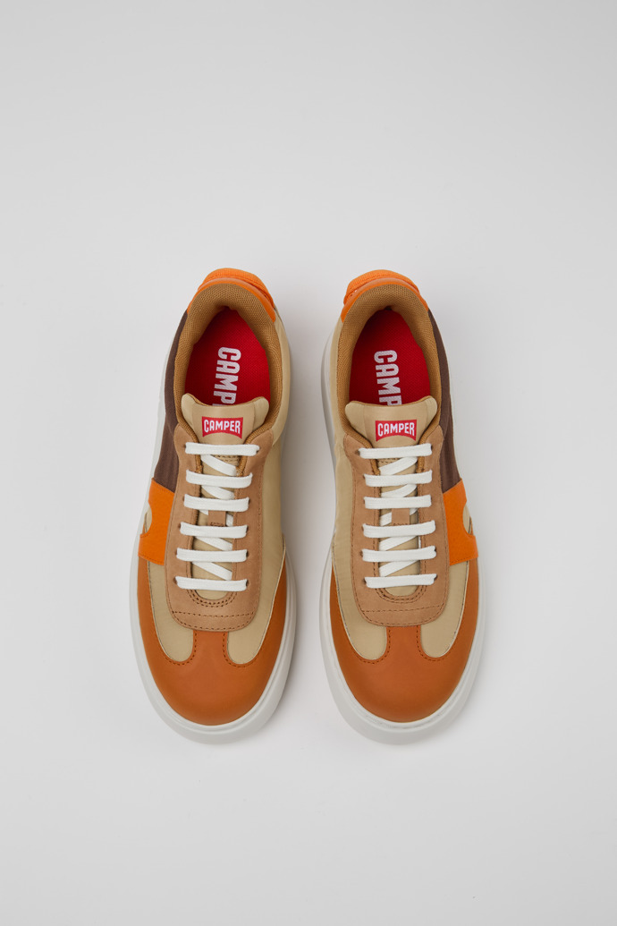 Overhead view of Runner K21 Sorona® Multicolor Recycled PET and Nubuck Sneakers for Women.