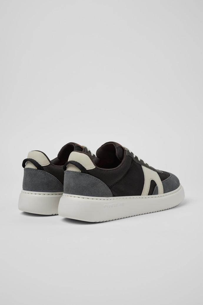 Back view of Runner K21 Gray Textile and Nubuck Sneakers for Women.