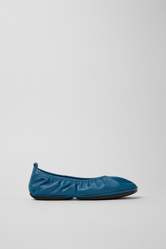 Right Nina Bailarinas azules de piel para mujer.