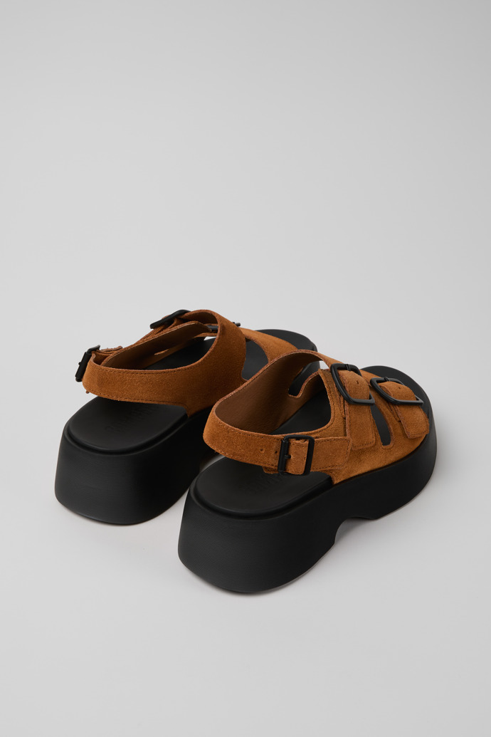 Back view of Tasha Brown Nubuck Sandals for Women.