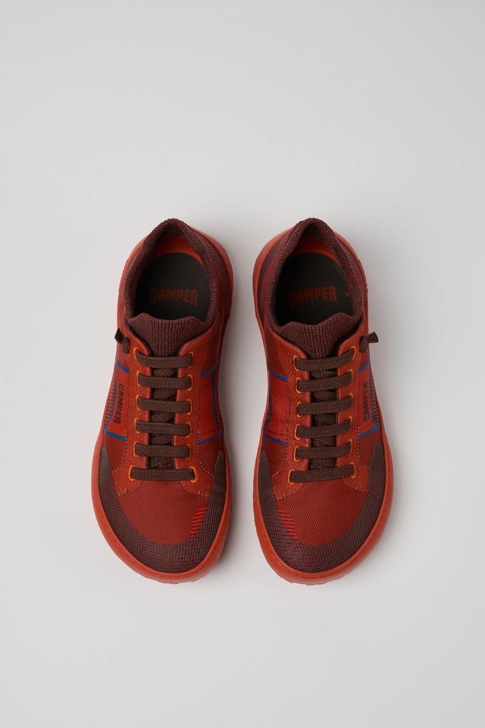 Overhead view of Peu Serra 360º Durable Burgundy Engineered Material Sneakers for Women
