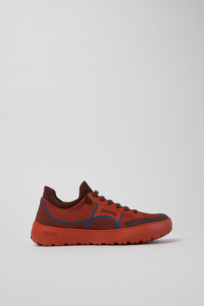 Side view of Peu Serra 360º Durable Burgundy Engineered Material Sneakers for Women