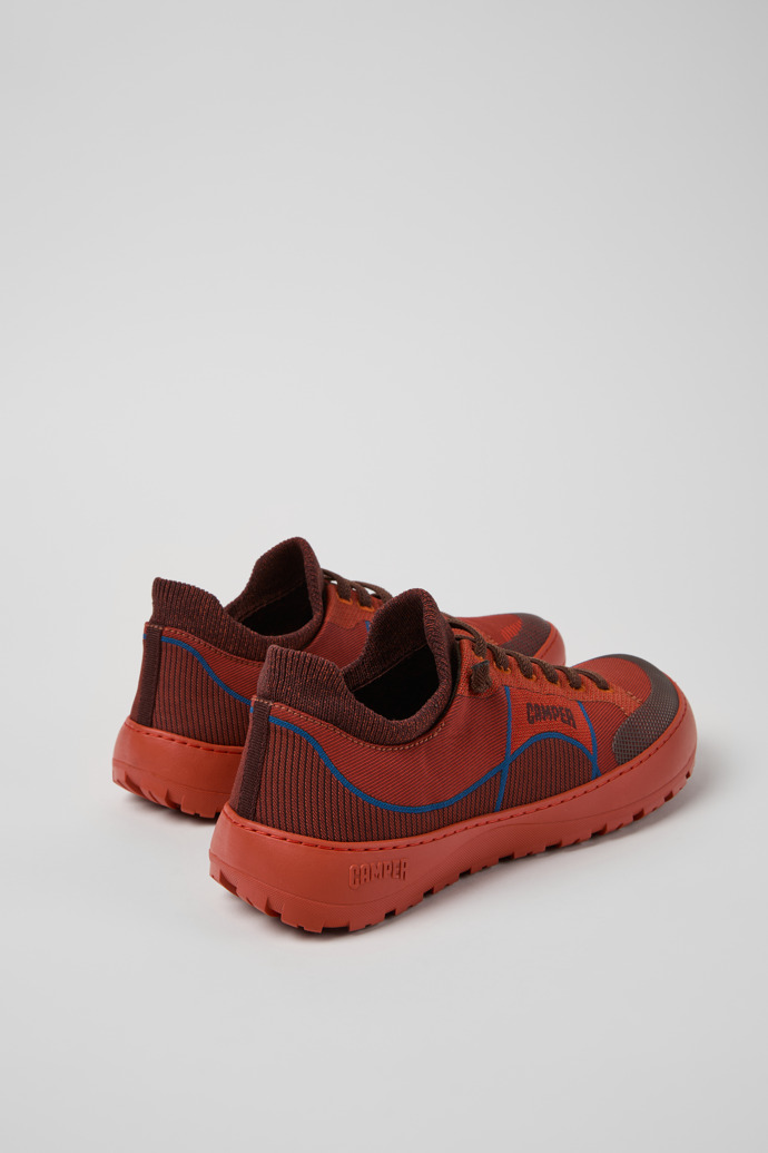 Back view of Peu Serra 360º Durable Burgundy Engineered Material Sneakers for Women