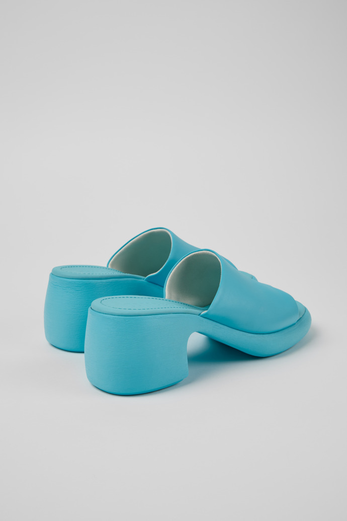 Back view of Thelma Sandal Blue Leather Sandals for Women.