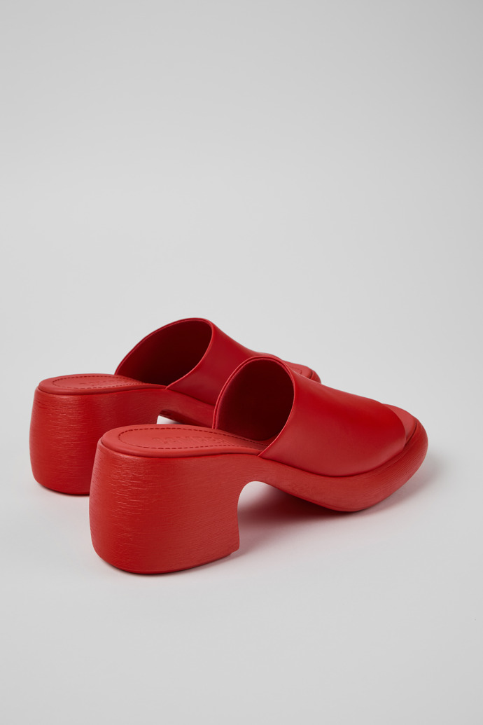 Back view of Thelma Sandal Red Leather Sandals for Women.