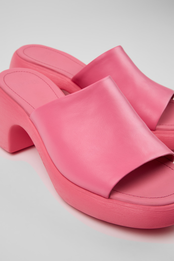 Thelma Sandal Pinkfarbene Ledersandalen Für Damen.