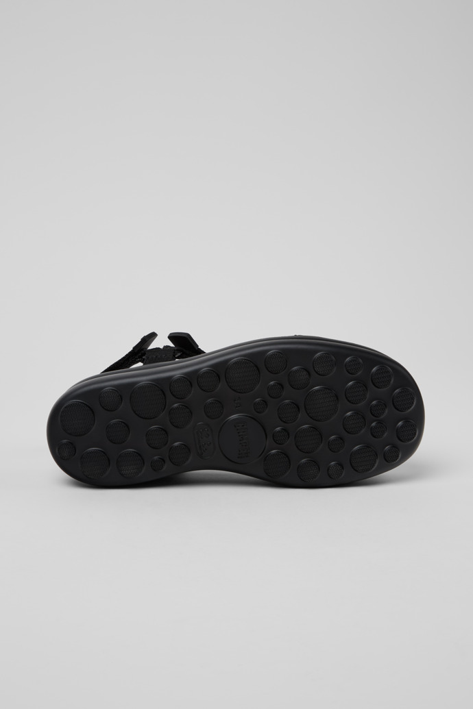 The soles of Pelotas Flota Up Black Recycled PET Sandals for Women.