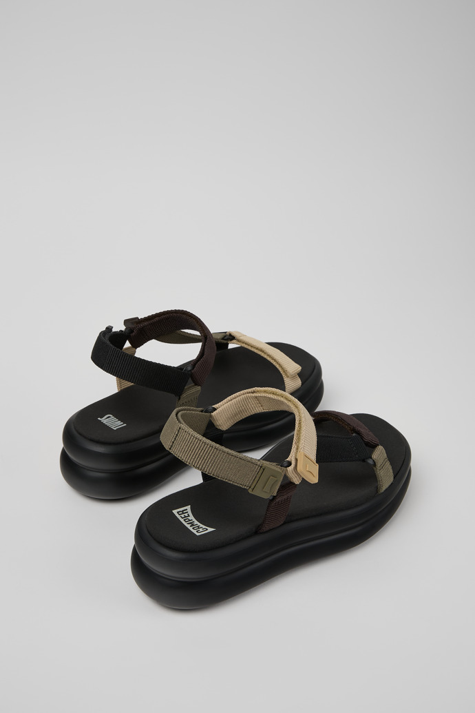 Back view of Twins Multicolor Recycled PET Sandals for Women.