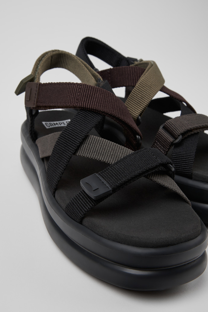 Close-up view of Twins Multicolor Recycled PET Women's Sandals.