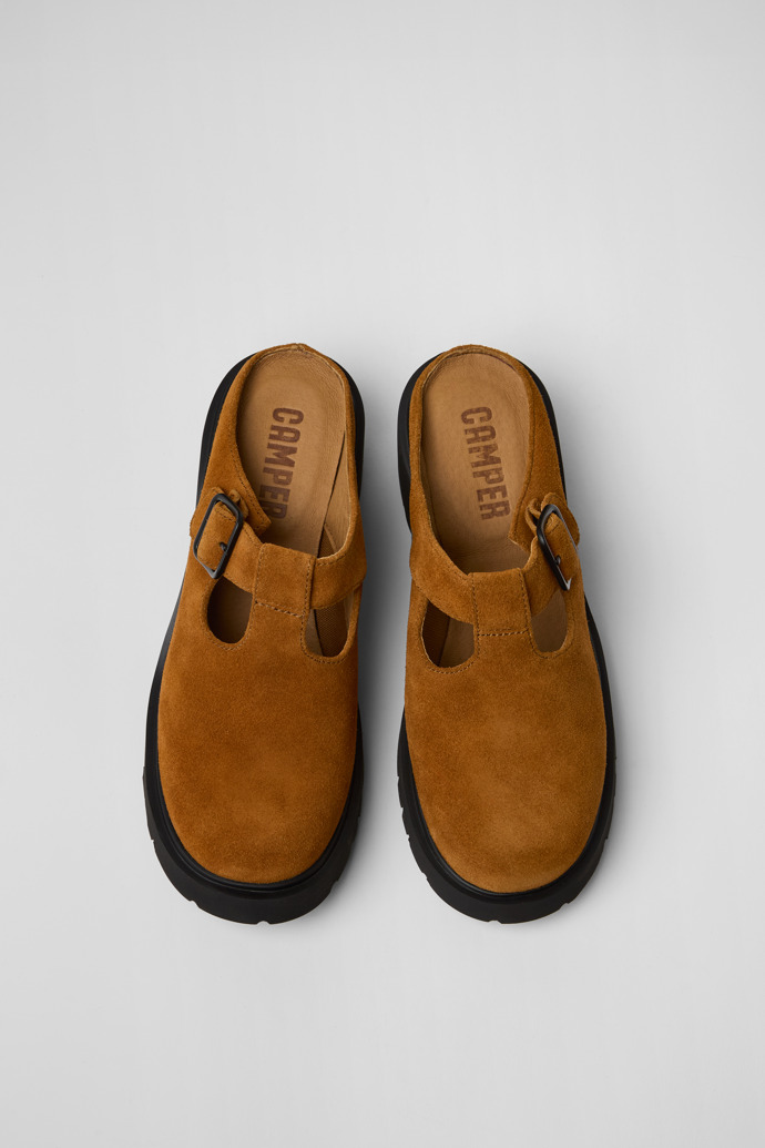 Milah Sandales en nubuck marron pour femme.